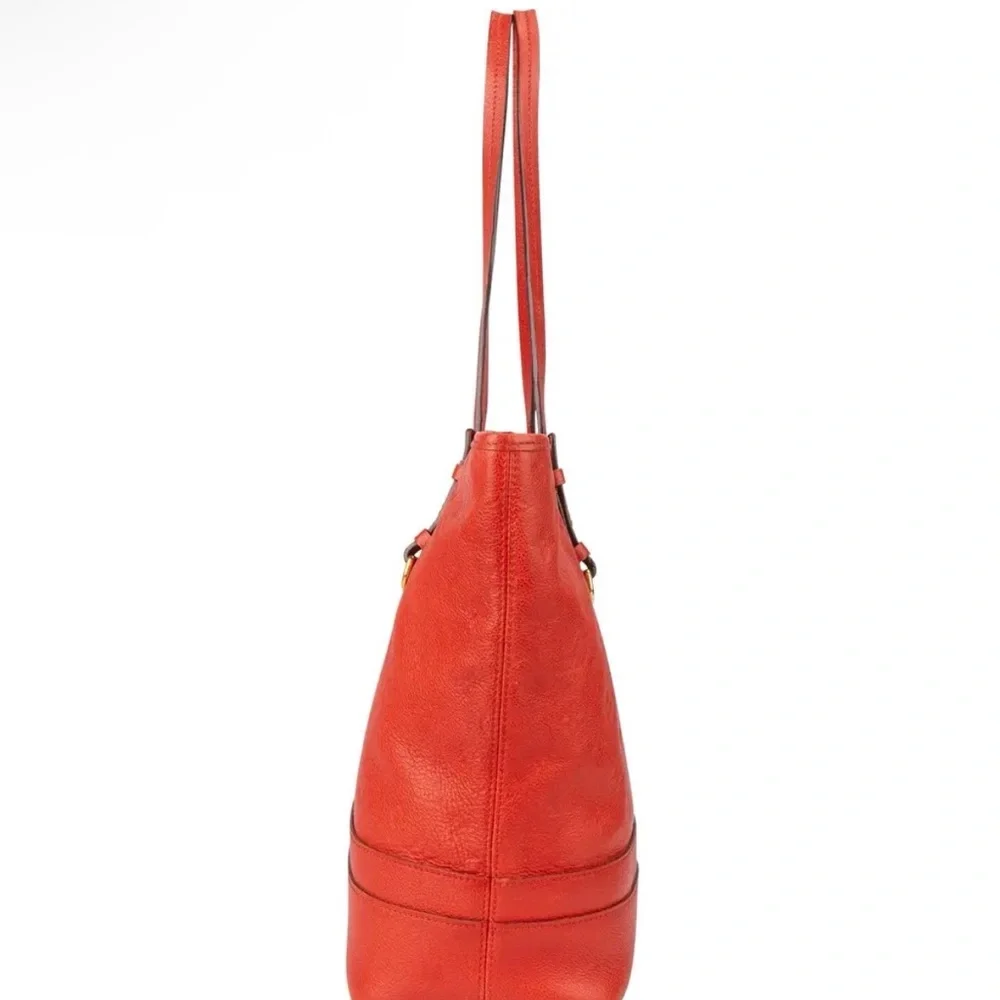 Louis Vuitton Red Leather Tote with Gold Hardware - Picture 5 of 9